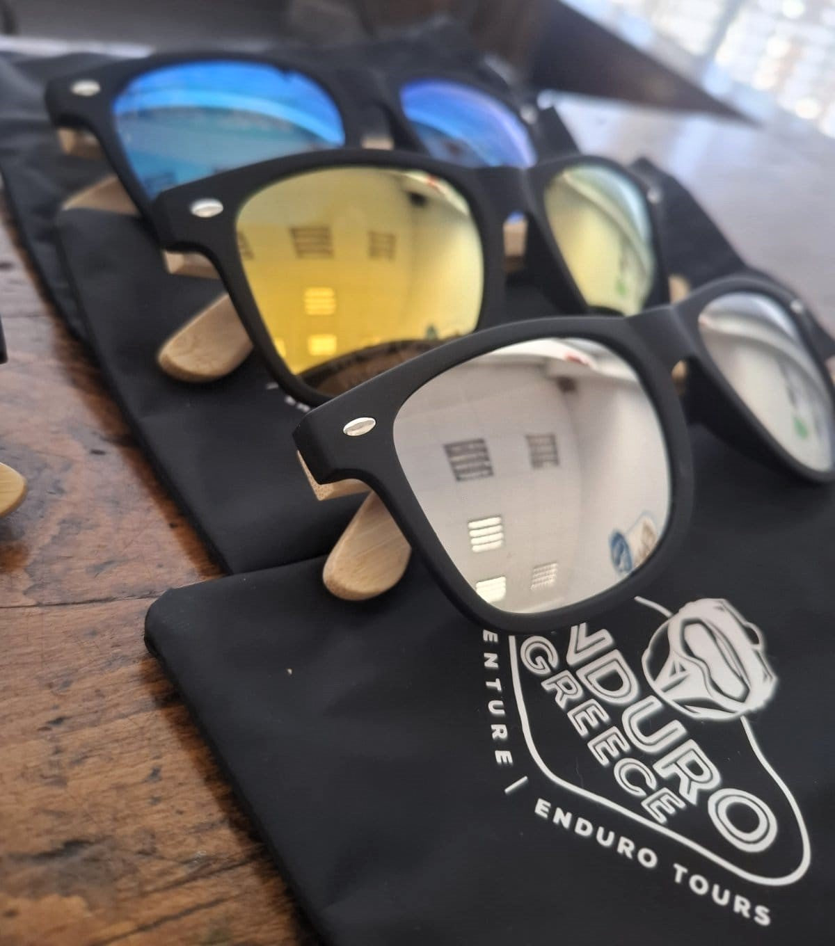 Enduro Greece Wooden Sunglasses