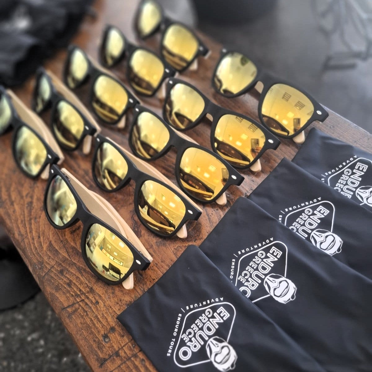 Enduro Greece Wooden Sunglasses